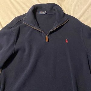 Polo by Ralph Lauren Large Men’s Navy Quarter-zip Sweater